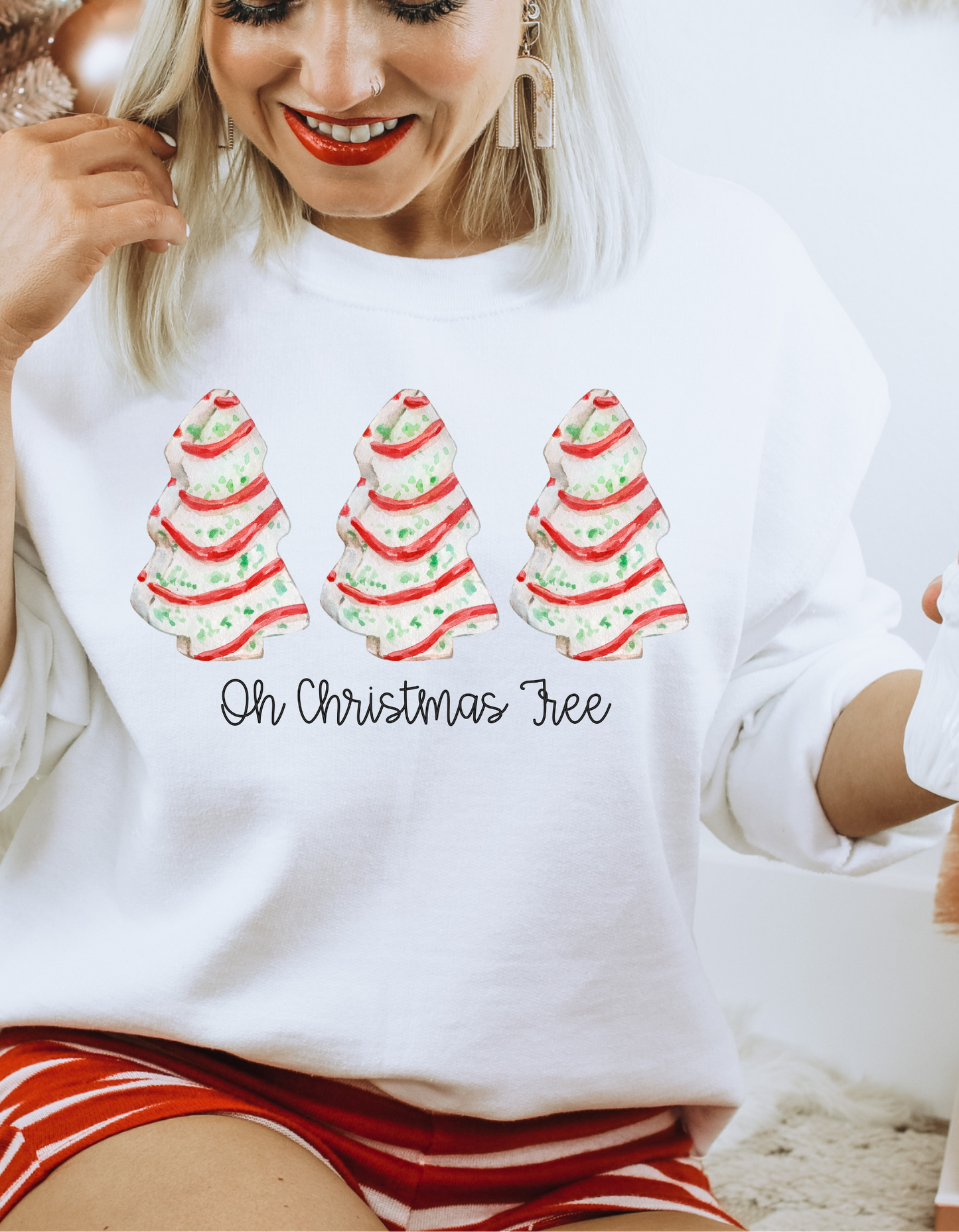 Oh Yummy Christmas Tree Cakes Sweatshirt