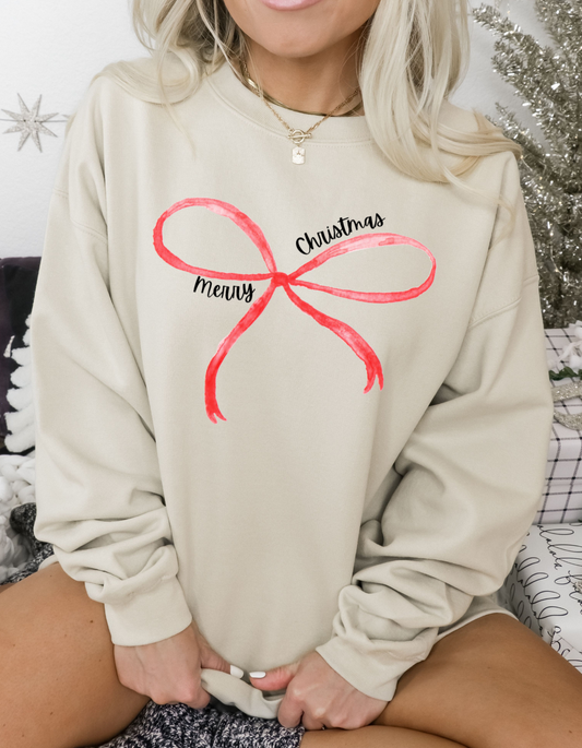 Pretty Red Bow Sweatshirt